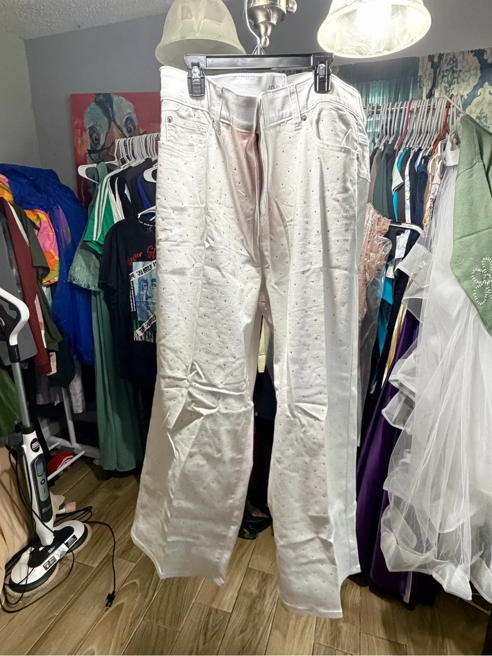 White Embellished Straight-Leg Pants torrid
